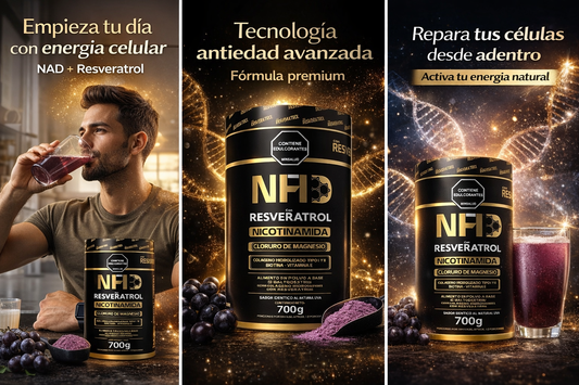 NAD + Resveratrol en Polvo 700g | X 3 unidades. ENVÍO GRATIS