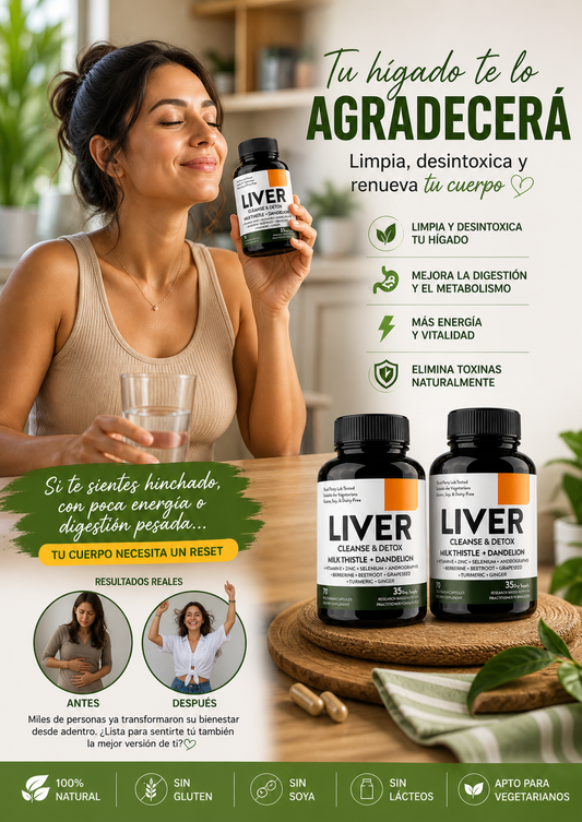 Liver Cleanse Detox Limpieza y Desintoxicación Hepática X2. ENVIO GRATIS