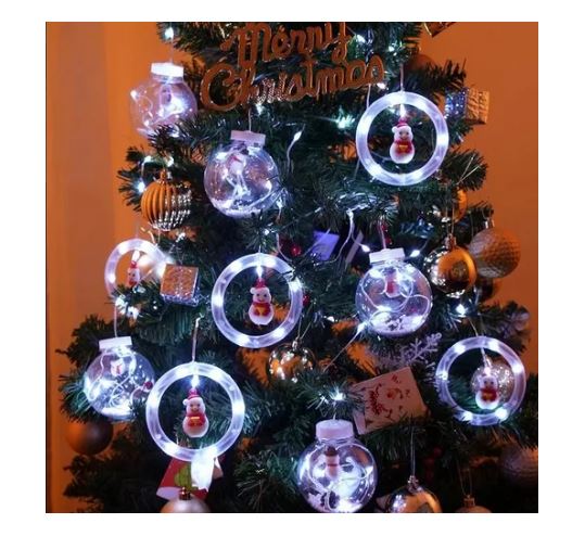 Luces Cortina de Navidad Aritos y Bolas.   ENVÍO GRATIS
