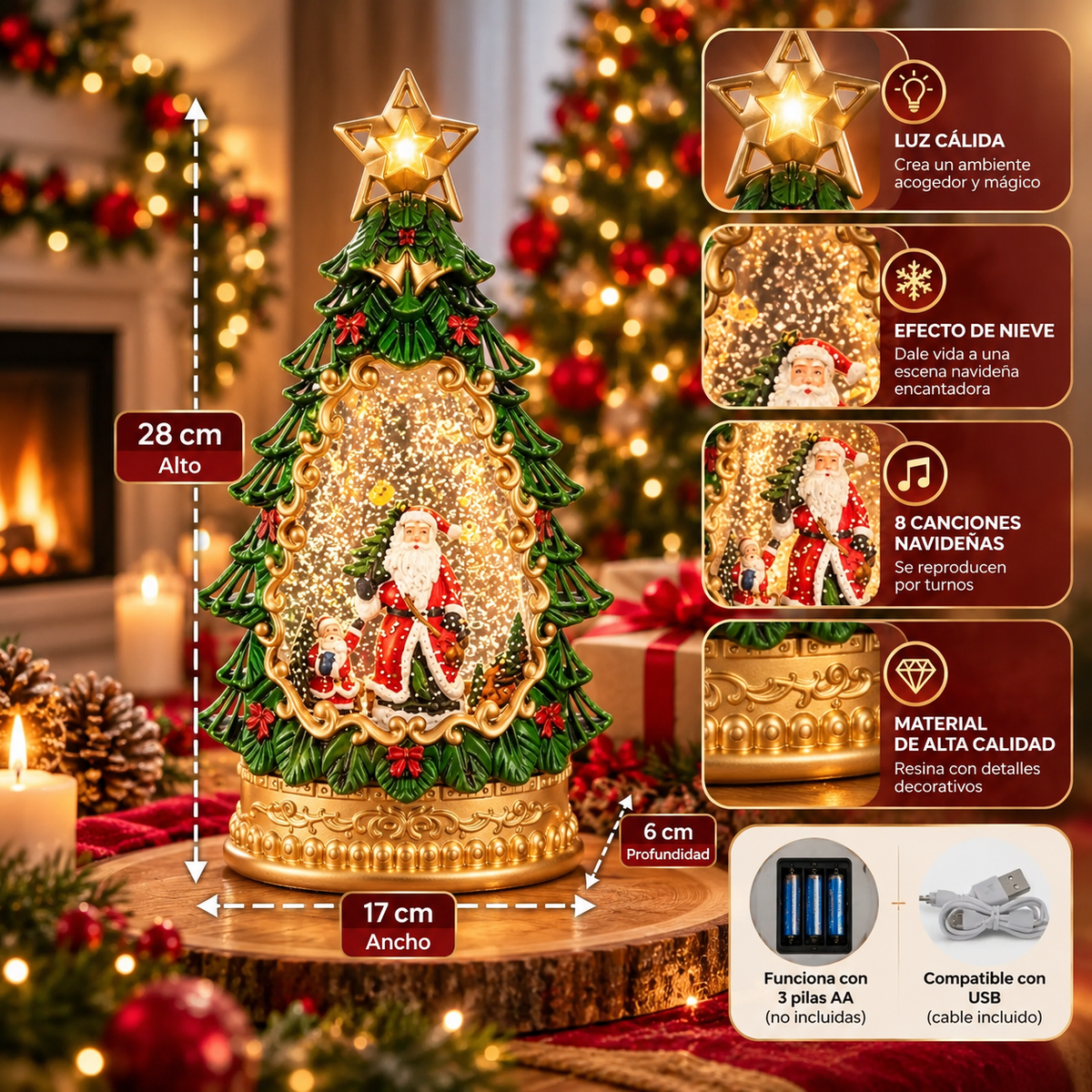 Lampara Arbol Navideño.    ENVÍO GRATIS