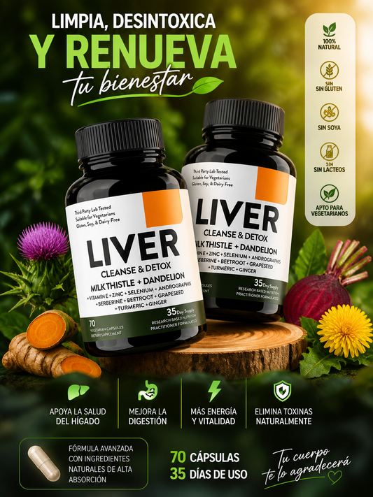 Liver Cleanse Detox Limpieza y Desintoxicación Hepática X2. ENVIO GRATIS