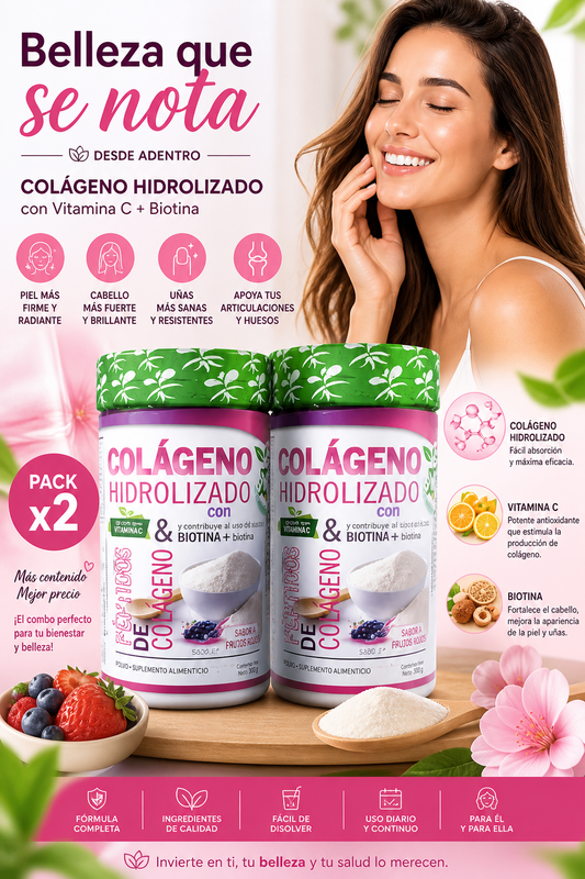 Colageno Hidrolizados con Biotina 800  X2. ENVIO GRATIS